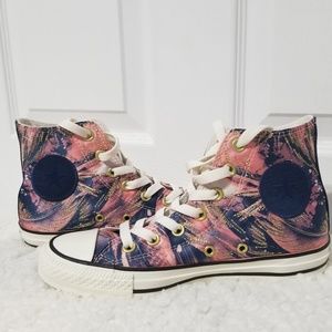 Converse Pink & Blue High Tops